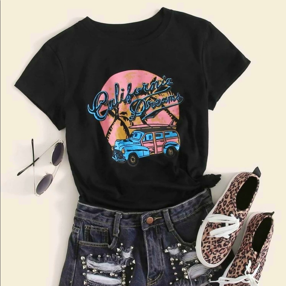 Letter Graphic Short Sleeve Tee